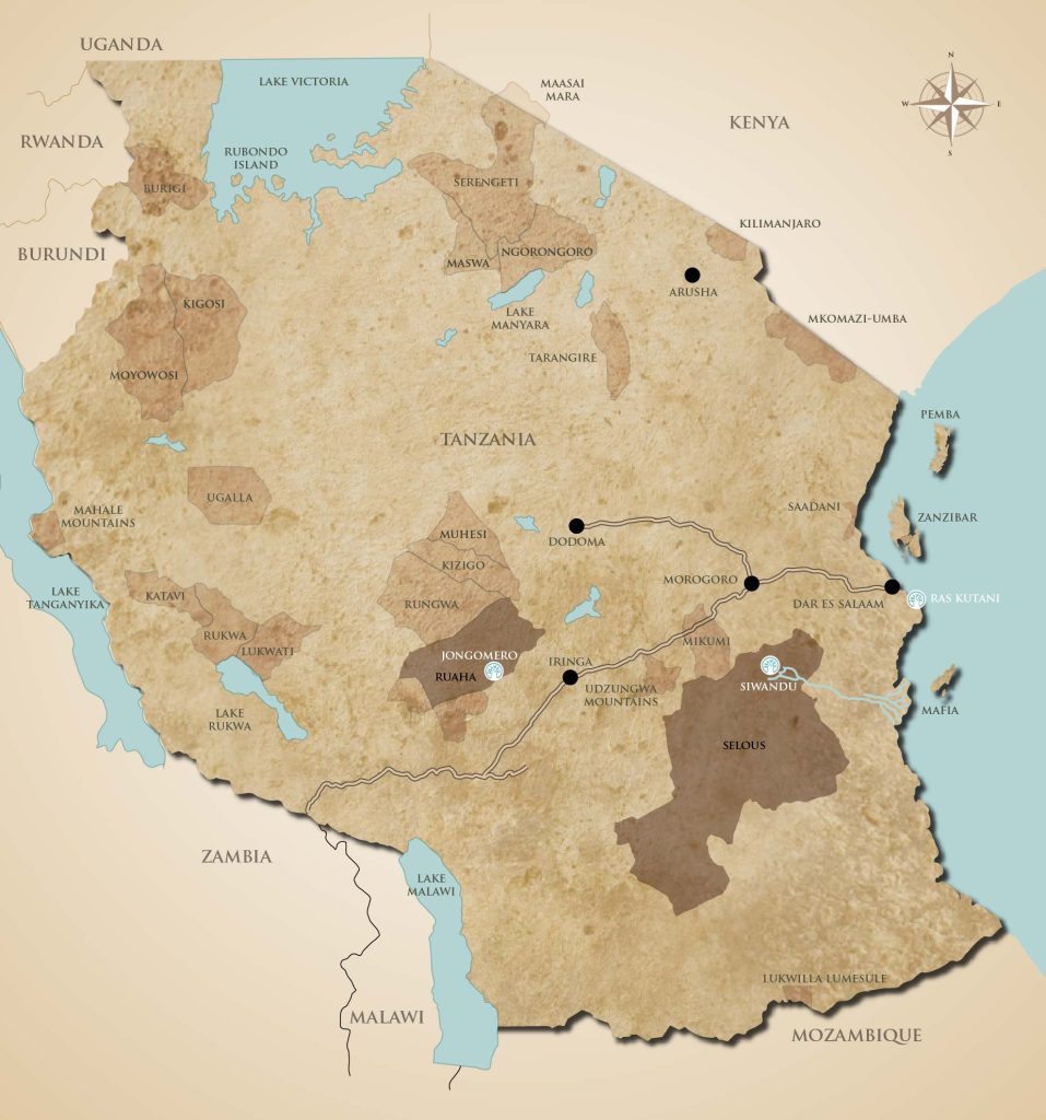 map tanzania