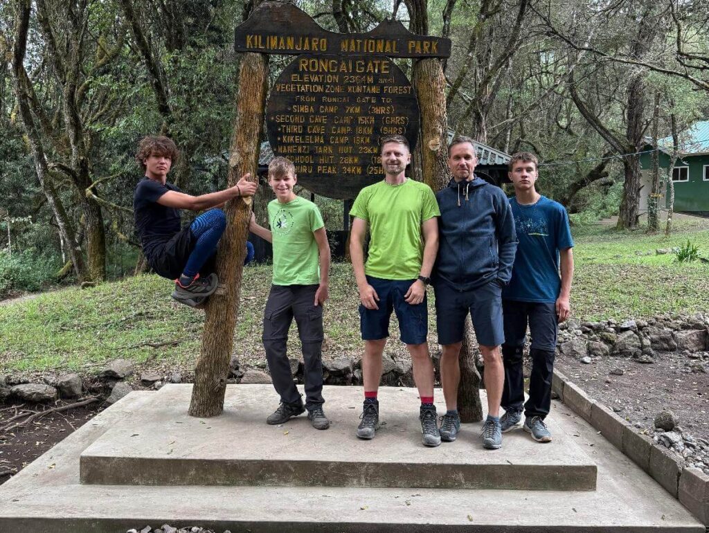 Climbers at Rongai Route starting gate Mount Kilimanjaro