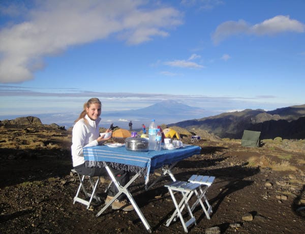 Shira Camp view to Meru peak